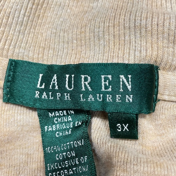 Women’s Lauren Ralph Lauren Sweater Size 3X Tan - Picture 3 of 3